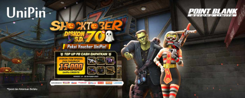 Shocktober Seru! Diskon Item Spesial hingga 70% + Cashback 15.000 UniPin Credits!